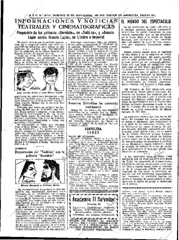 ABC SEVILLA 29-09-1963 página 101