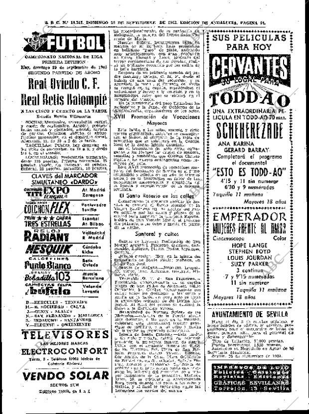 ABC SEVILLA 29-09-1963 página 94