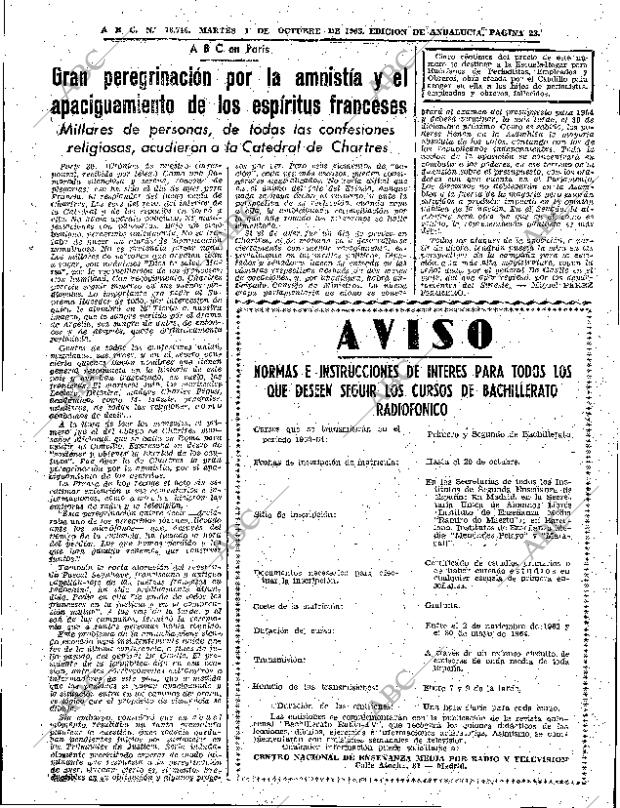 ABC SEVILLA 01-10-1963 página 23