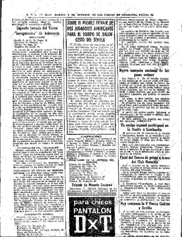 ABC SEVILLA 08-10-1963 página 43