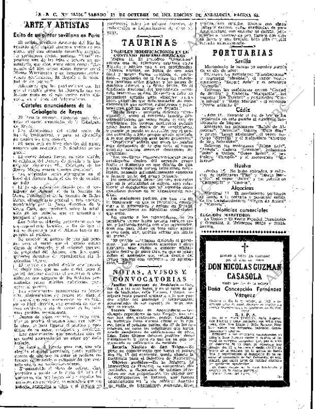 ABC SEVILLA 12-10-1963 página 63