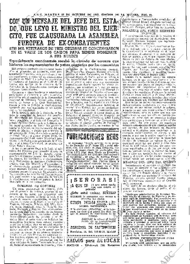 ABC MADRID 15-10-1963 página 41