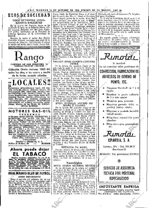 ABC MADRID 15-10-1963 página 50