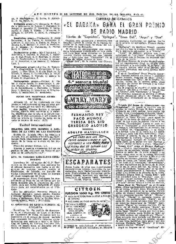 ABC MADRID 15-10-1963 página 61