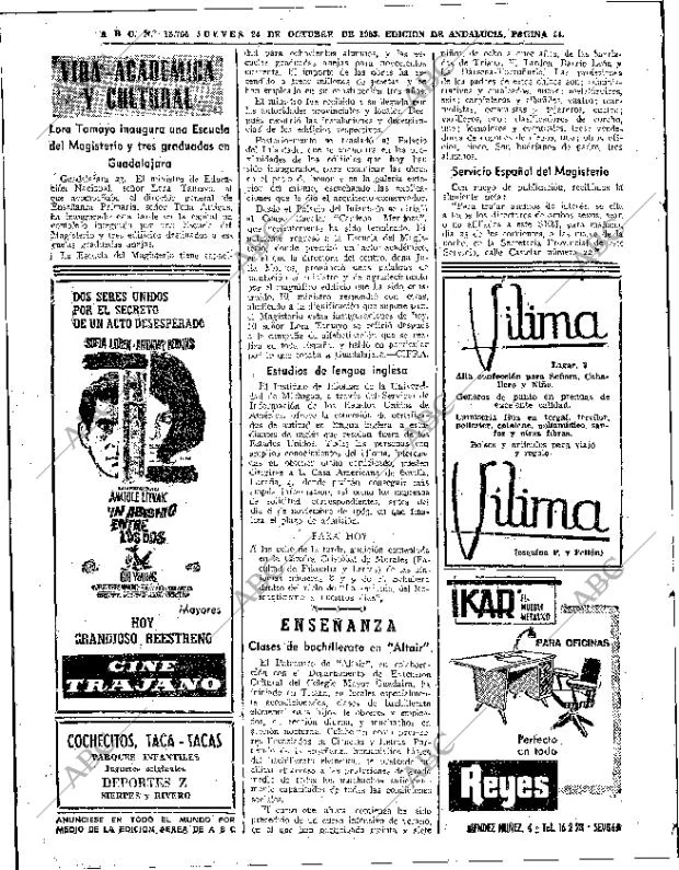 ABC SEVILLA 24-10-1963 página 44
