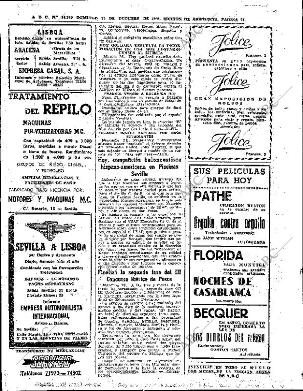 ABC SEVILLA 27-10-1963 página 74