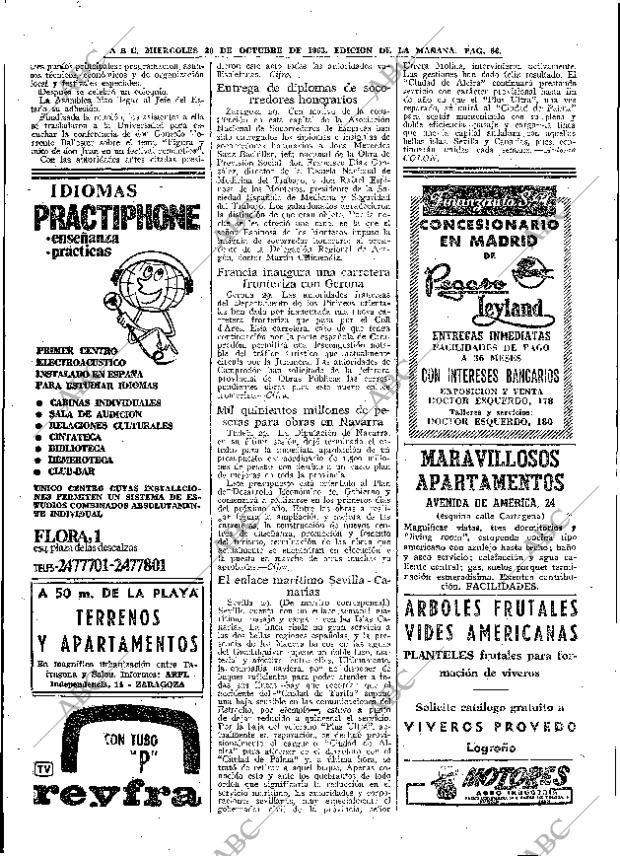ABC MADRID 30-10-1963 página 66