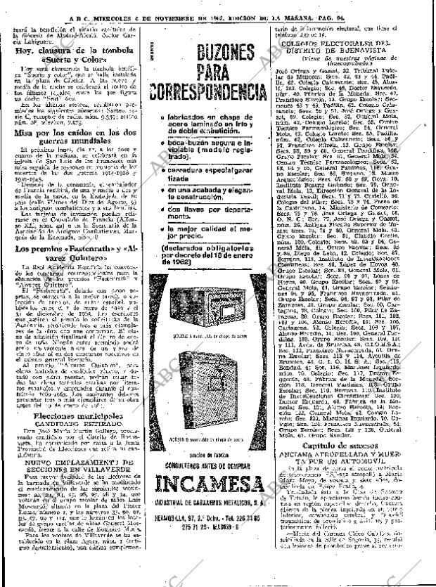 ABC MADRID 06-11-1963 página 64