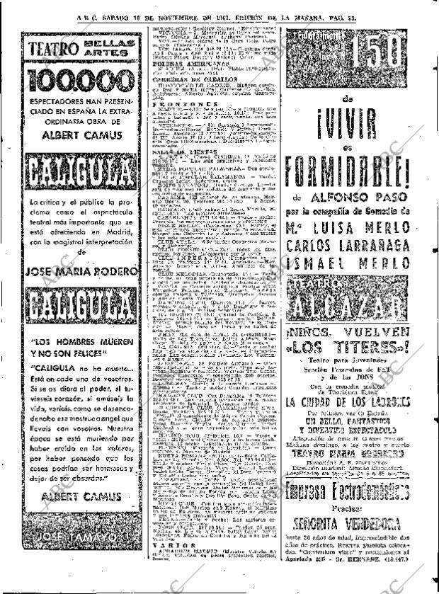 ABC MADRID 16-11-1963 página 83