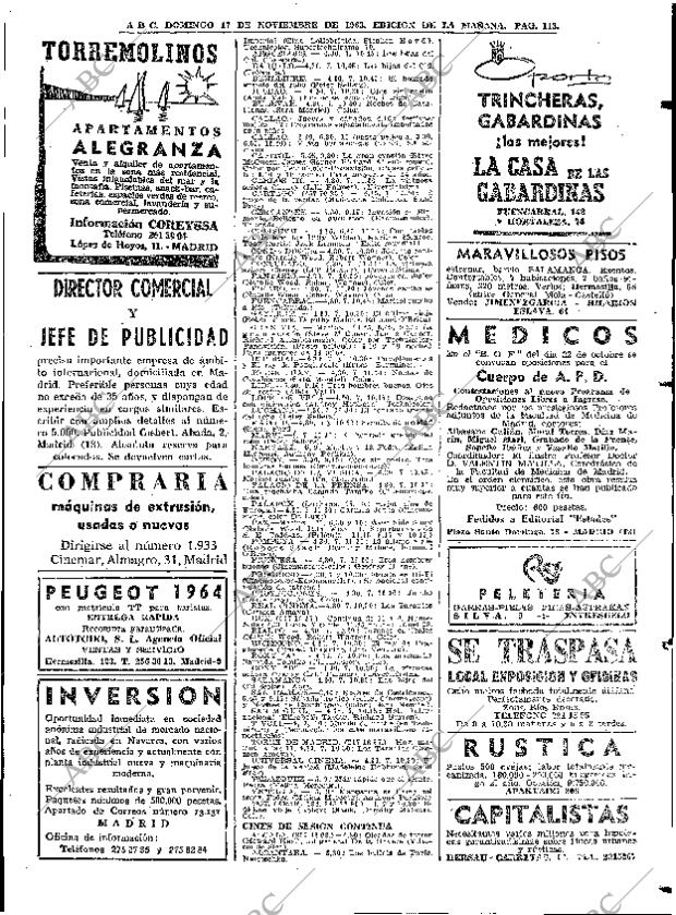 ABC MADRID 17-11-1963 página 113