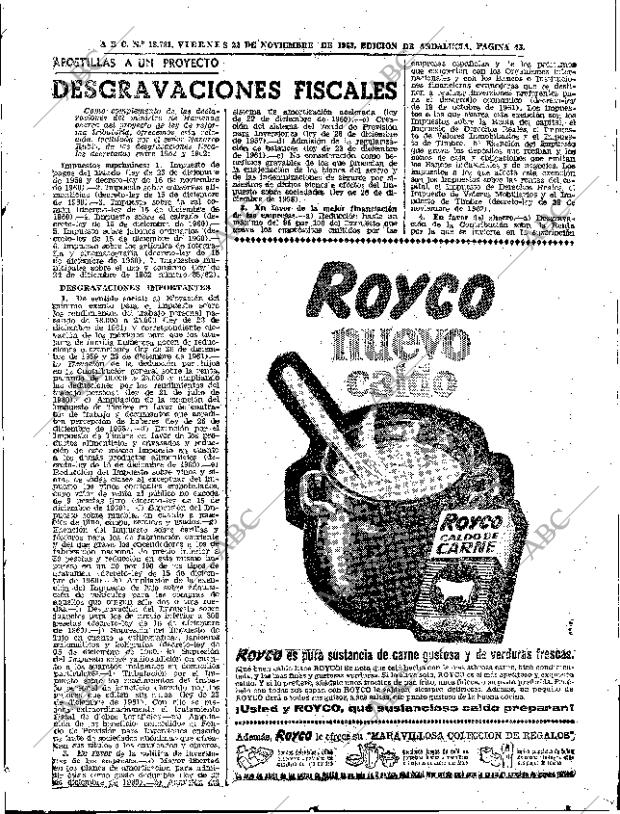 ABC SEVILLA 22-11-1963 página 43