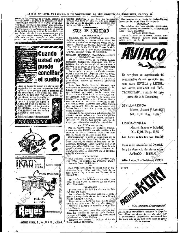 ABC SEVILLA 22-11-1963 página 52