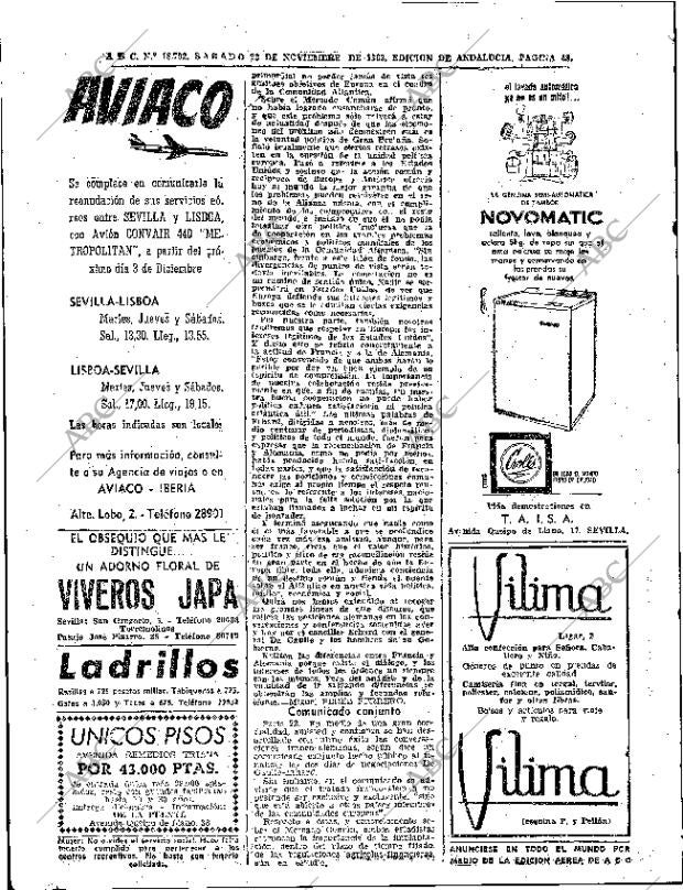 ABC SEVILLA 23-11-1963 página 48