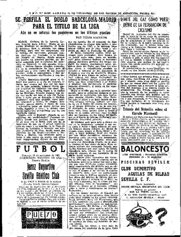 ABC SEVILLA 23-11-1963 página 64
