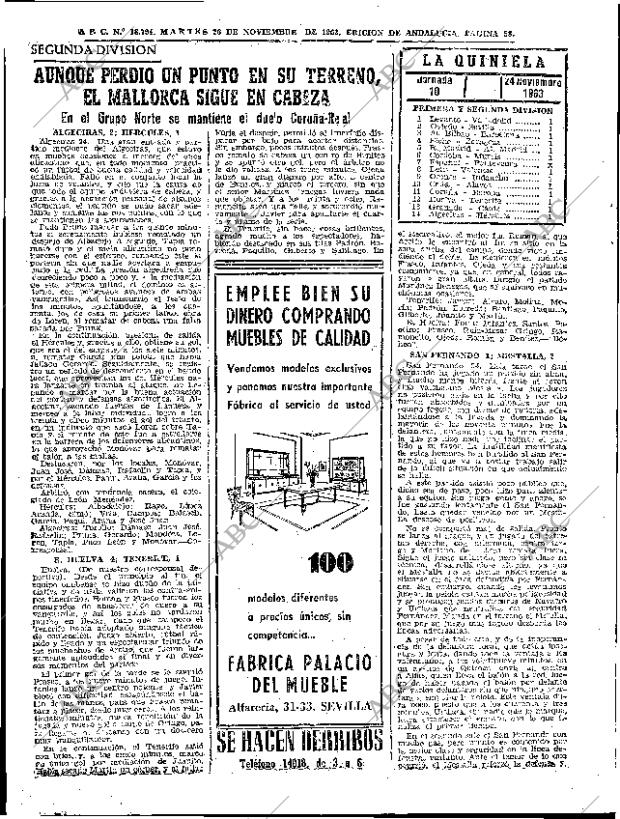 ABC SEVILLA 26-11-1963 página 58
