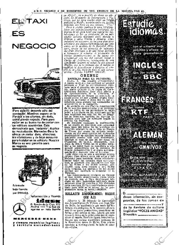 ABC MADRID 06-12-1963 página 62