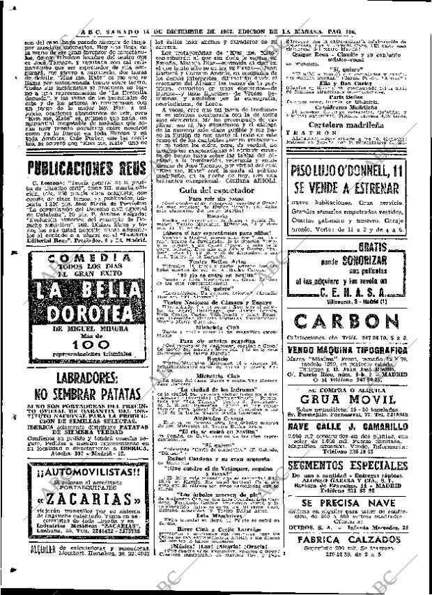ABC MADRID 14-12-1963 página 106