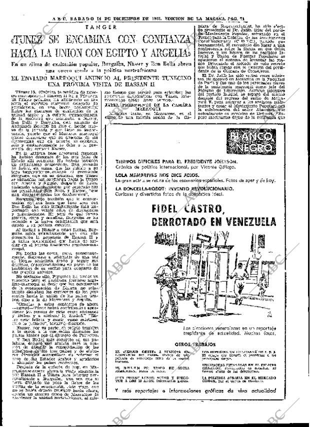 ABC MADRID 14-12-1963 página 71