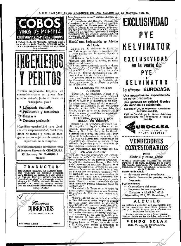 ABC MADRID 14-12-1963 página 72