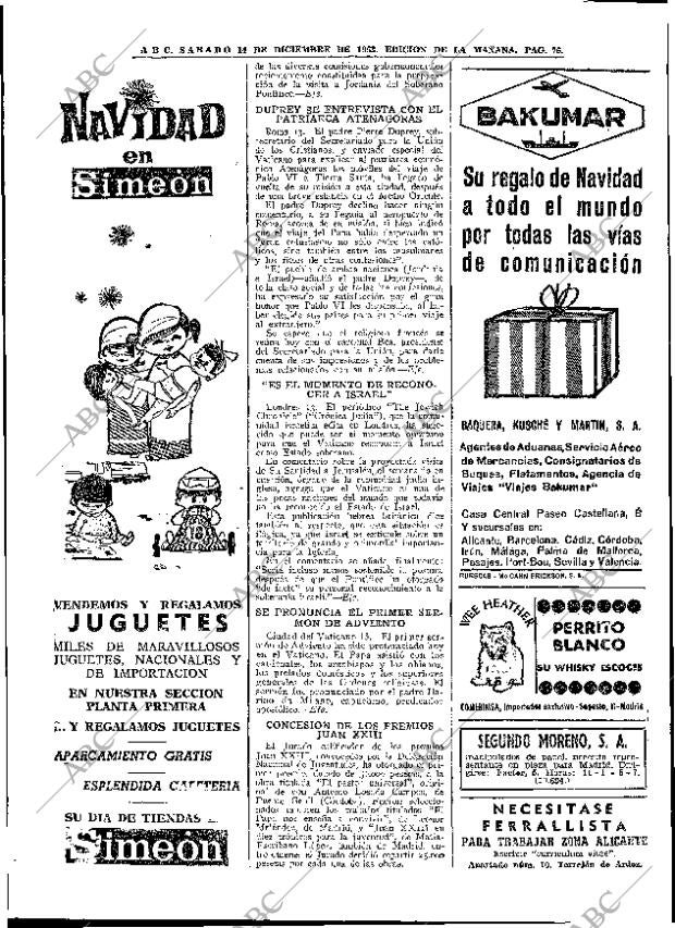 ABC MADRID 14-12-1963 página 76
