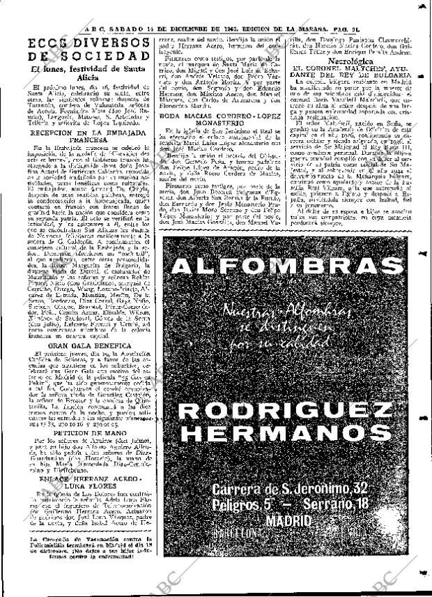 ABC MADRID 14-12-1963 página 91