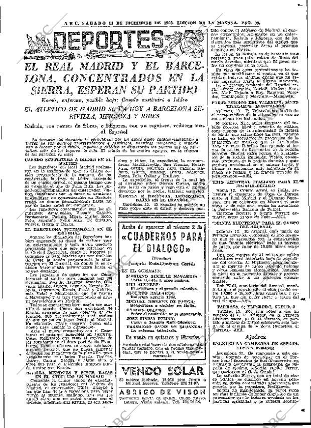 ABC MADRID 14-12-1963 página 99