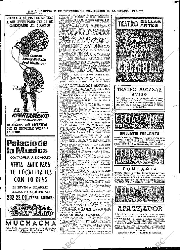 ABC MADRID 15-12-1963 página 115