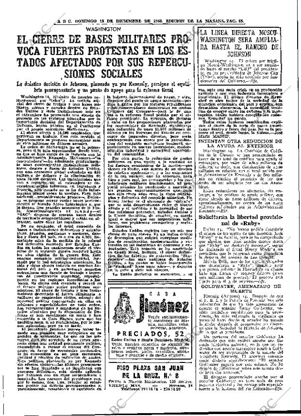 ABC MADRID 15-12-1963 página 85