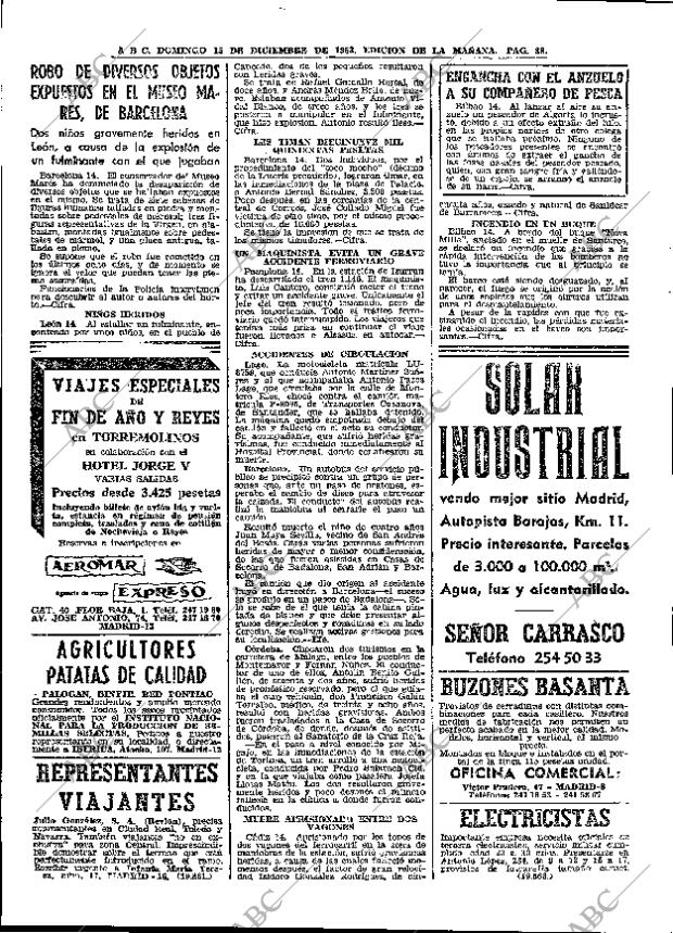 ABC MADRID 15-12-1963 página 88