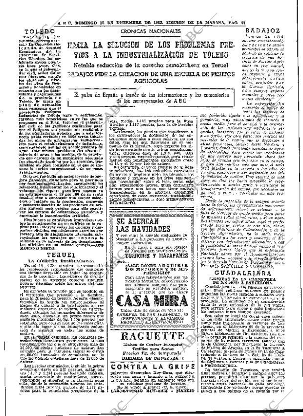 ABC MADRID 15-12-1963 página 91