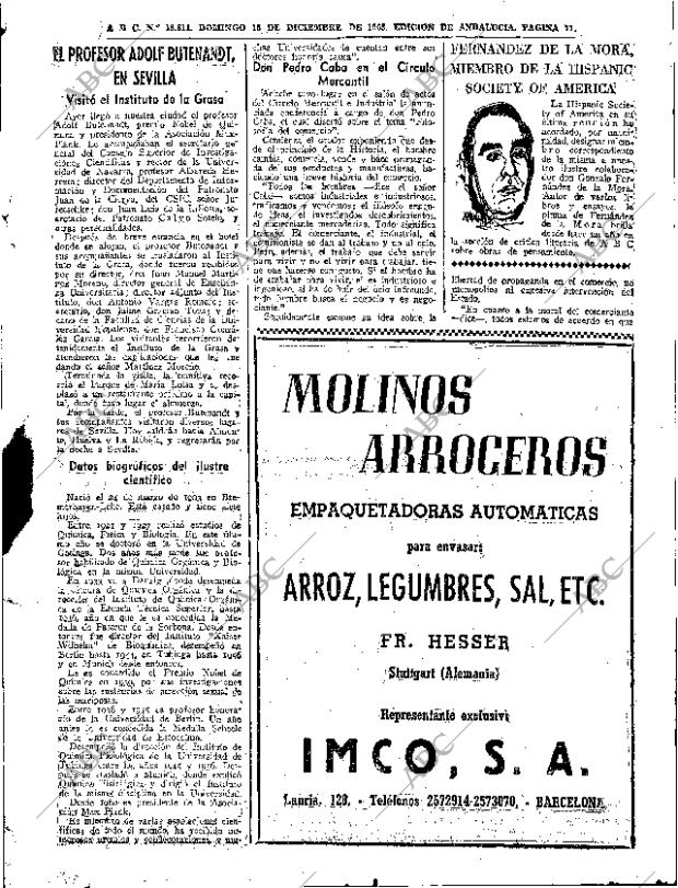 ABC SEVILLA 15-12-1963 página 69