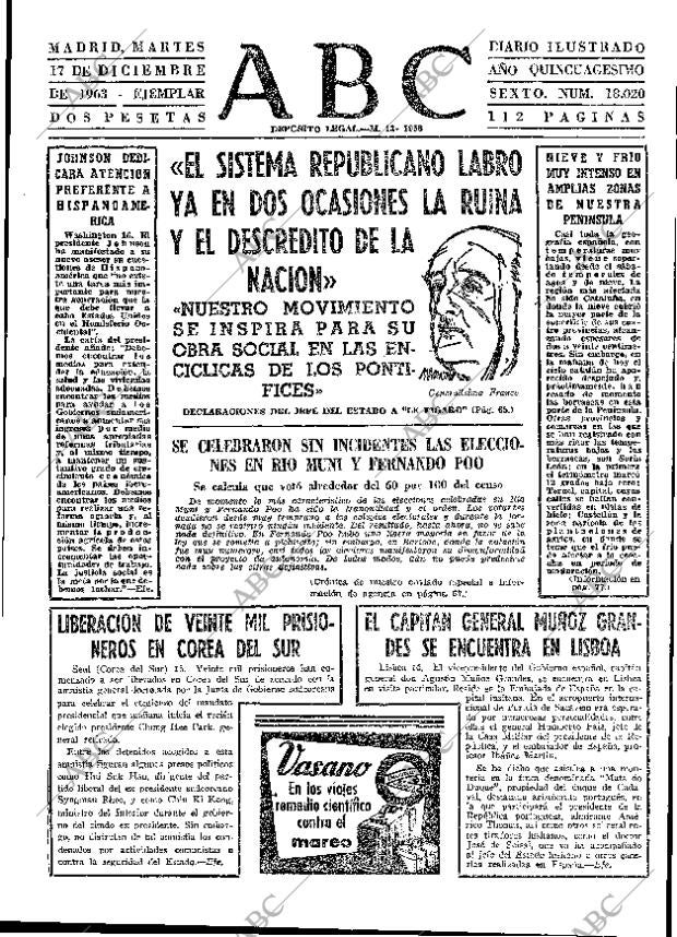 ABC MADRID 17-12-1963 página 63