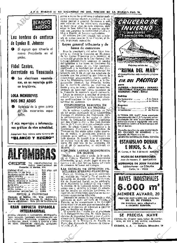 ABC MADRID 17-12-1963 página 70