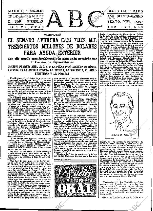 ABC MADRID 18-12-1963 página 63