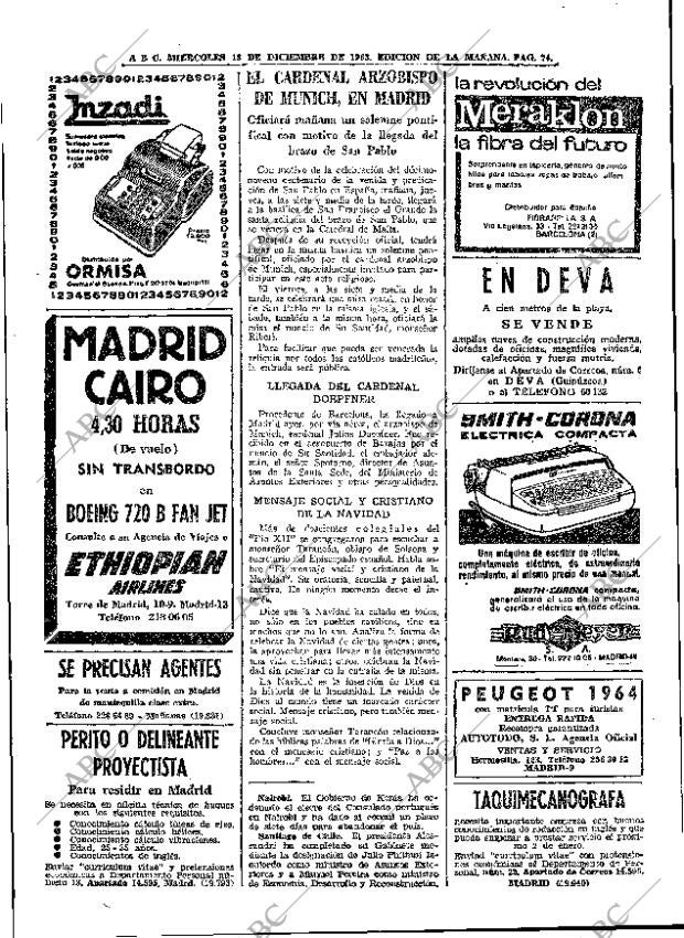 ABC MADRID 18-12-1963 página 74