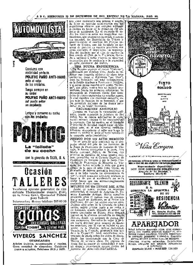 ABC MADRID 18-12-1963 página 86