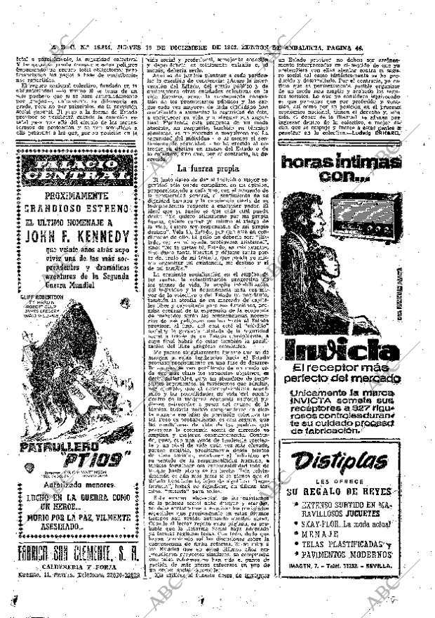 ABC SEVILLA 19-12-1963 página 46