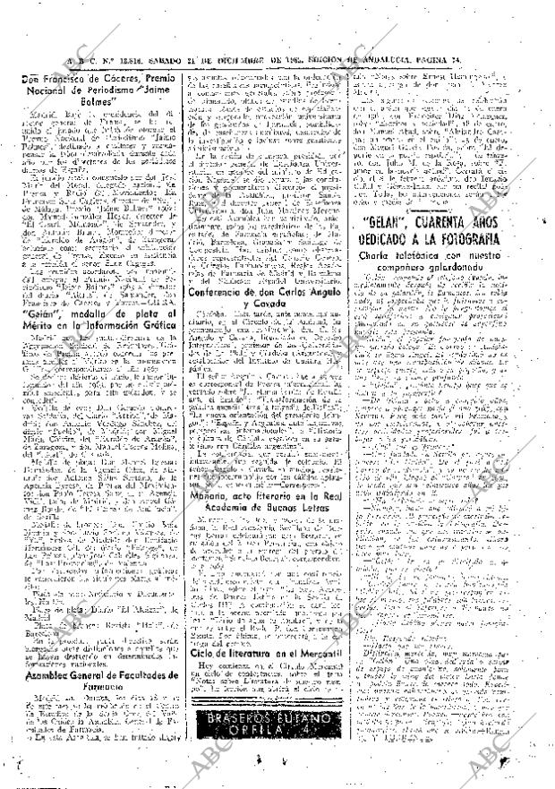 ABC SEVILLA 21-12-1963 página 74