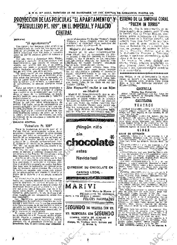 ABC SEVILLA 22-12-1963 página 103
