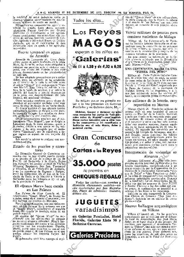 ABC MADRID 27-12-1963 página 84