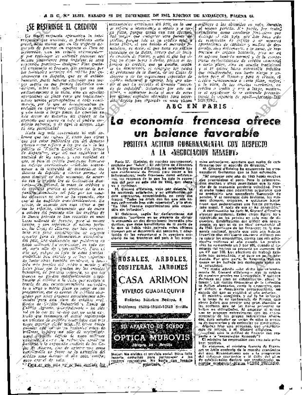 ABC SEVILLA 28-12-1963 página 48