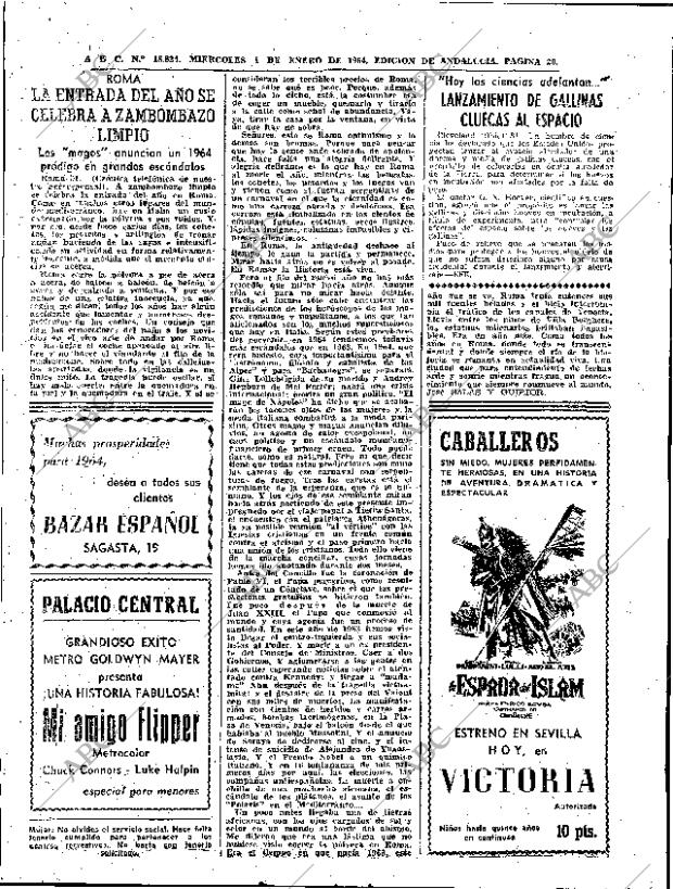 ABC SEVILLA 01-01-1964 página 20