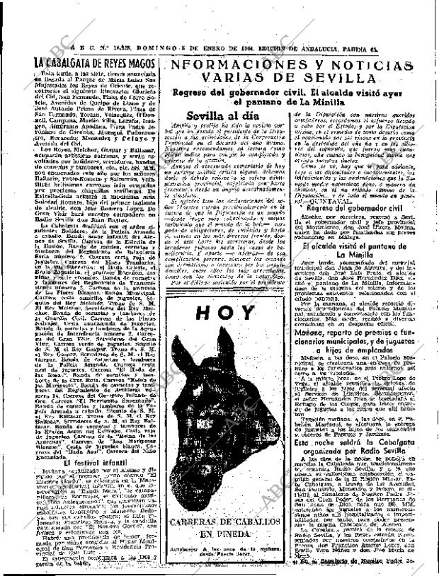 ABC SEVILLA 05-01-1964 página 61