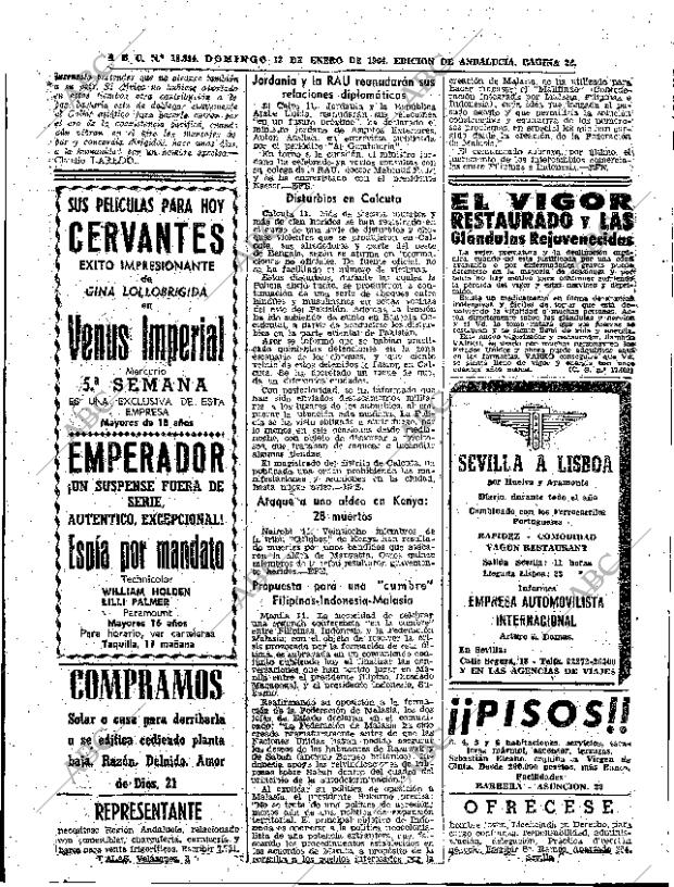 ABC SEVILLA 12-01-1964 página 36