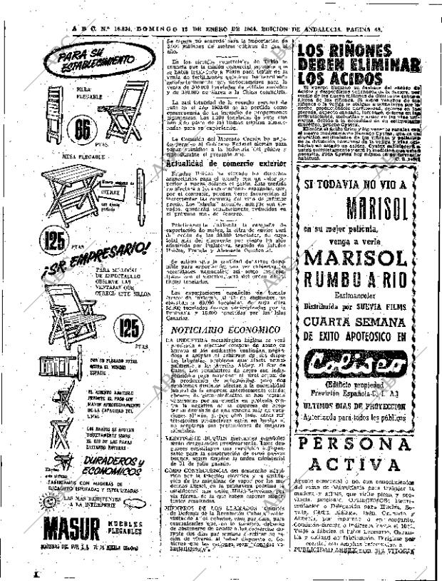 ABC SEVILLA 12-01-1964 página 48