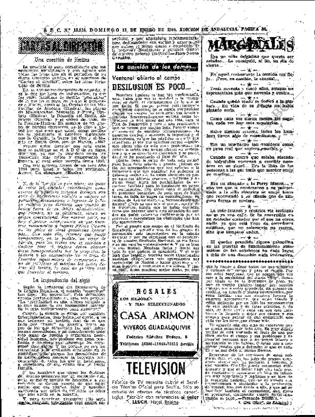 ABC SEVILLA 12-01-1964 página 56