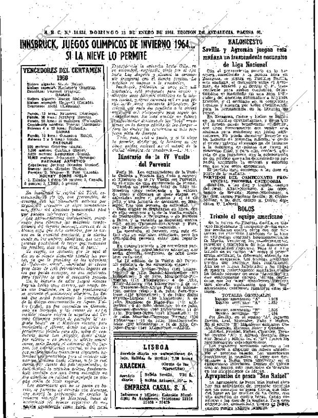 ABC SEVILLA 12-01-1964 página 60