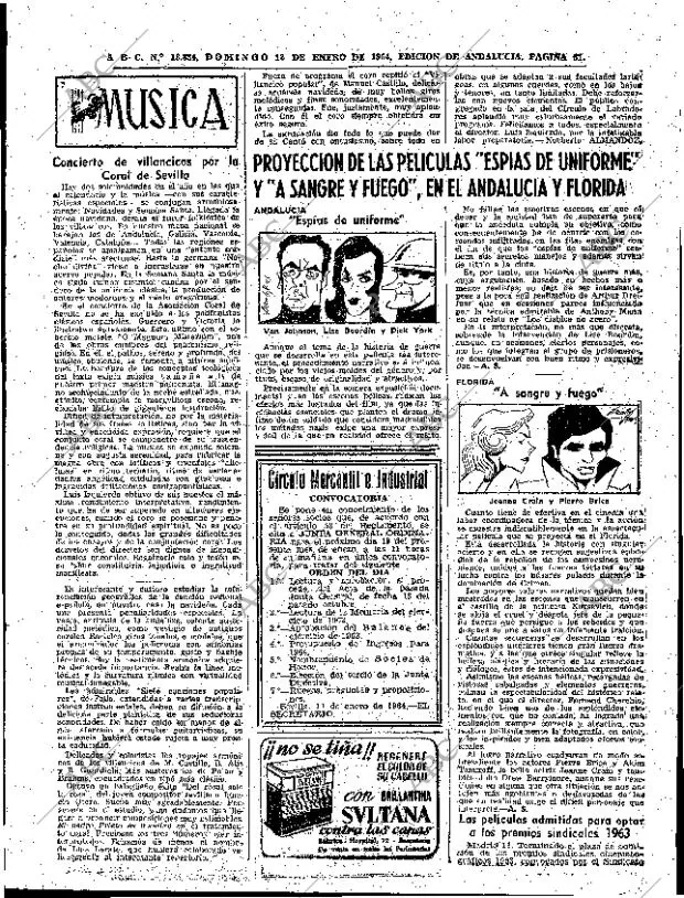 ABC SEVILLA 12-01-1964 página 61
