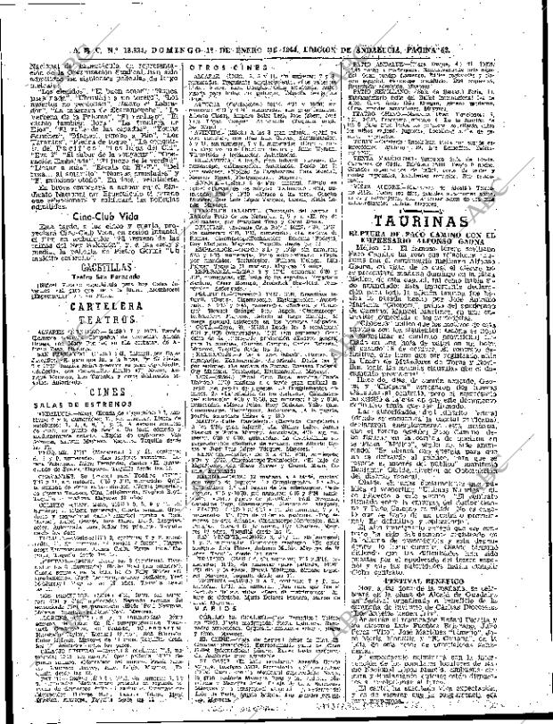 ABC SEVILLA 12-01-1964 página 62