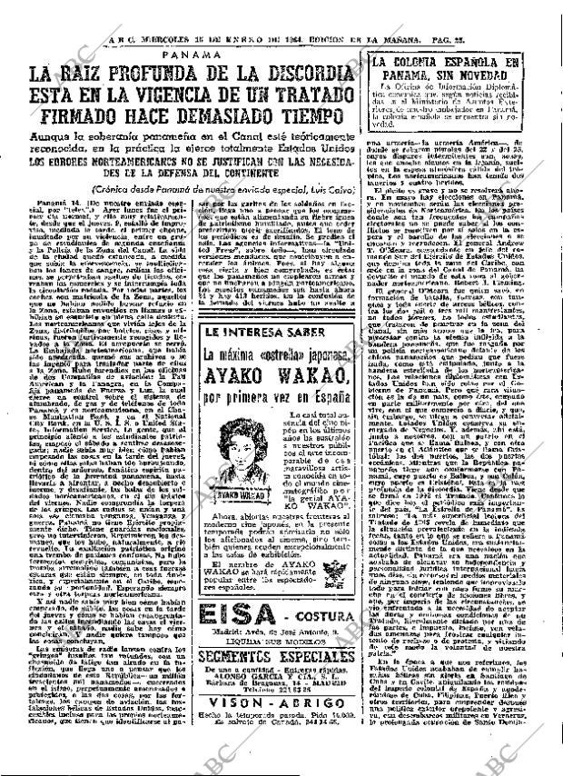 ABC MADRID 15-01-1964 página 25